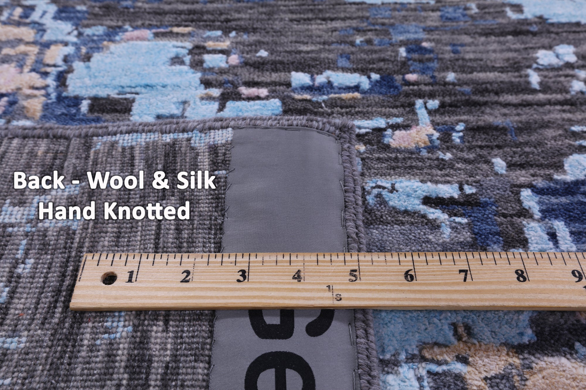 Contemporary Hand Knotted Wool & Silk Rug - 8' 11" X 12' 1" - Golden Nile