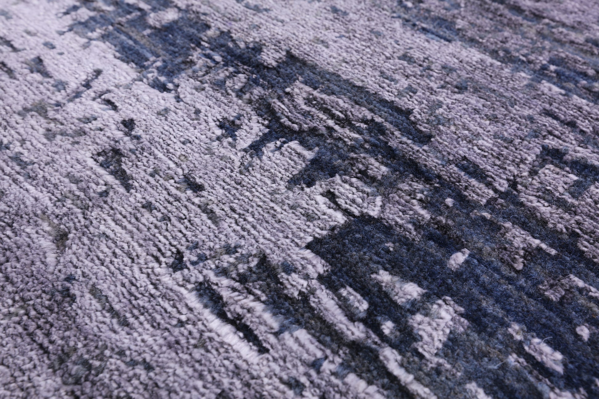 Abstract Modern Hand Knotted Wool & Silk Rug - 9' 0" X 12' 1" - Golden Nile