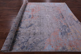 Contemporary Hand Knotted Wool & Silk Rug - 9' 0" X 11' 11" - Golden Nile