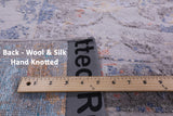 Contemporary Hand Knotted Wool & Silk Rug - 9' 0" X 11' 11" - Golden Nile