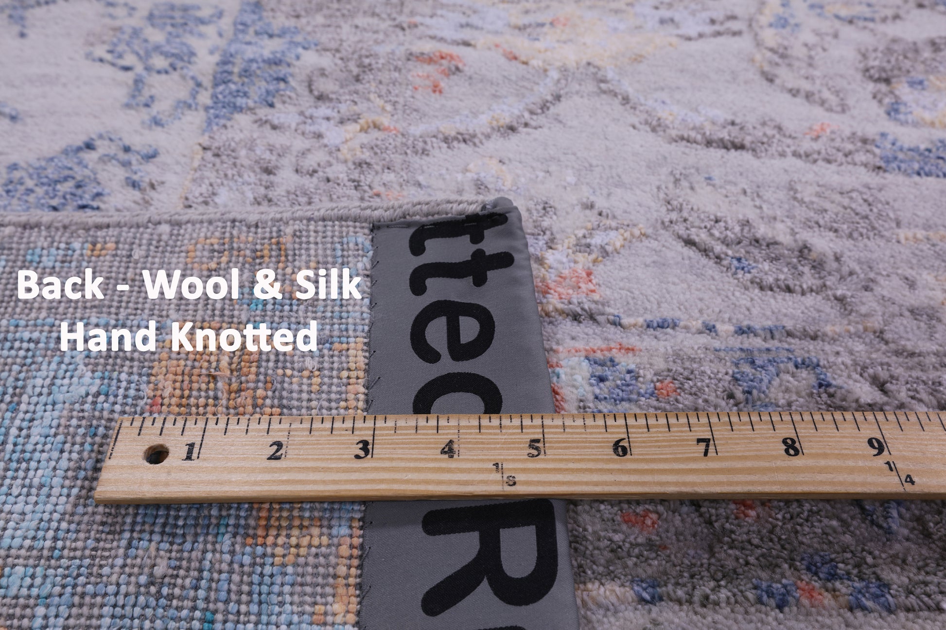 Contemporary Hand Knotted Wool & Silk Rug - 9' 0" X 11' 11" - Golden Nile