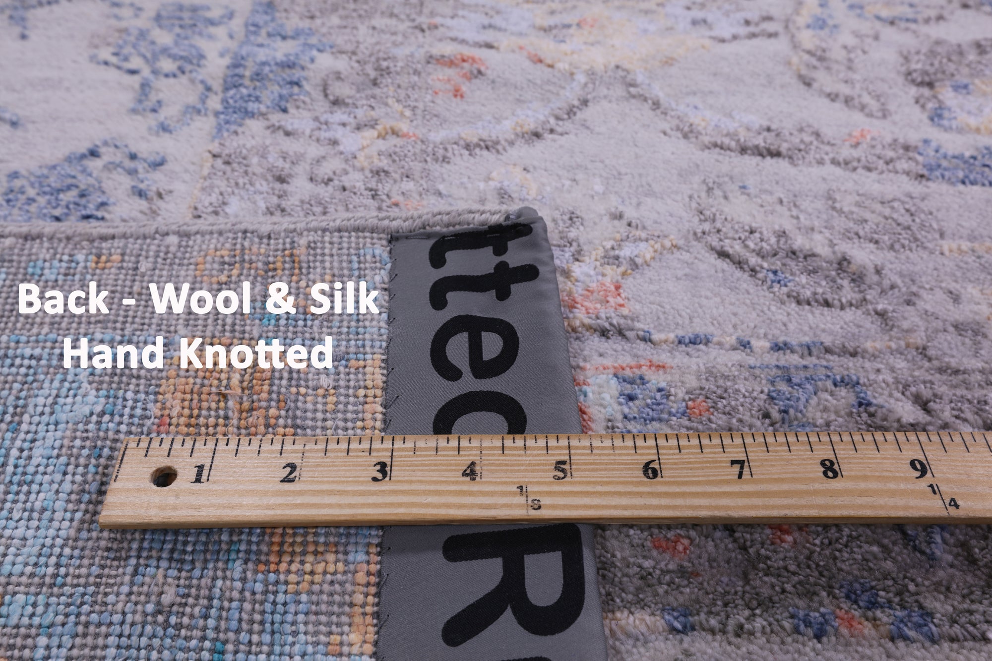Contemporary Hand Knotted Wool & Silk Rug - 9' 0" X 11' 11" - Golden Nile