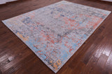 Contemporary Hand Knotted Wool & Silk Rug - 9' 0" X 11' 11" - Golden Nile