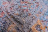 Contemporary Hand Knotted Wool & Silk Rug - 9' 0" X 11' 11" - Golden Nile