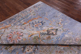 Persian Sickle Leaf Hand Knotted Wool & Silk Rug - 7' 11" X 10' 2" - Golden Nile