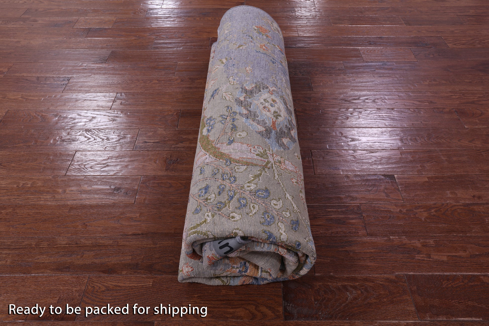 Persian Sickle Leaf Hand Knotted Wool & Silk Rug - 7' 11" X 10' 2" - Golden Nile