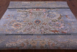 Persian Sickle Leaf Hand Knotted Wool & Silk Rug - 7' 11" X 10' 2" - Golden Nile