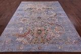 Persian Sickle Leaf Hand Knotted Wool & Silk Rug - 7' 11" X 10' 2" - Golden Nile