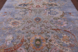 Persian Sickle Leaf Hand Knotted Wool & Silk Rug - 7' 11" X 10' 2" - Golden Nile