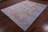 Persian Sickle Leaf Hand Knotted Wool & Silk Rug - 7' 11" X 10' 2" - Golden Nile
