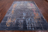 Abstract Modern Hand Knotted Wool & Silk Rug - 9' 0" X 11' 11" - Golden Nile