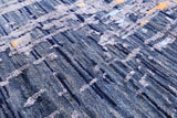 Abstract Modern Hand Knotted Wool & Silk Rug - 9' 0" X 11' 11" - Golden Nile