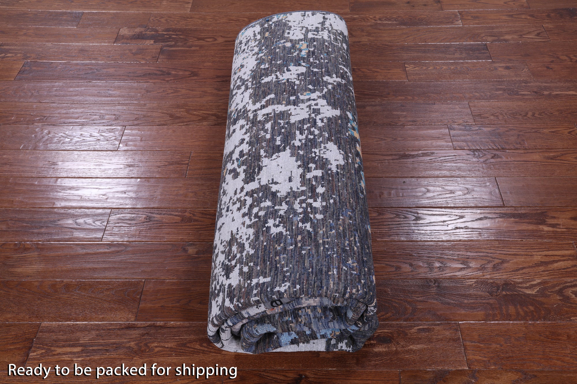 Modern Hand Knotted Wool & Silk Rug - 8' 1" X 9' 8" - Golden Nile