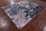 Modern Hand Knotted Wool & Silk Rug - 8' 1" X 9' 8" - Golden Nile