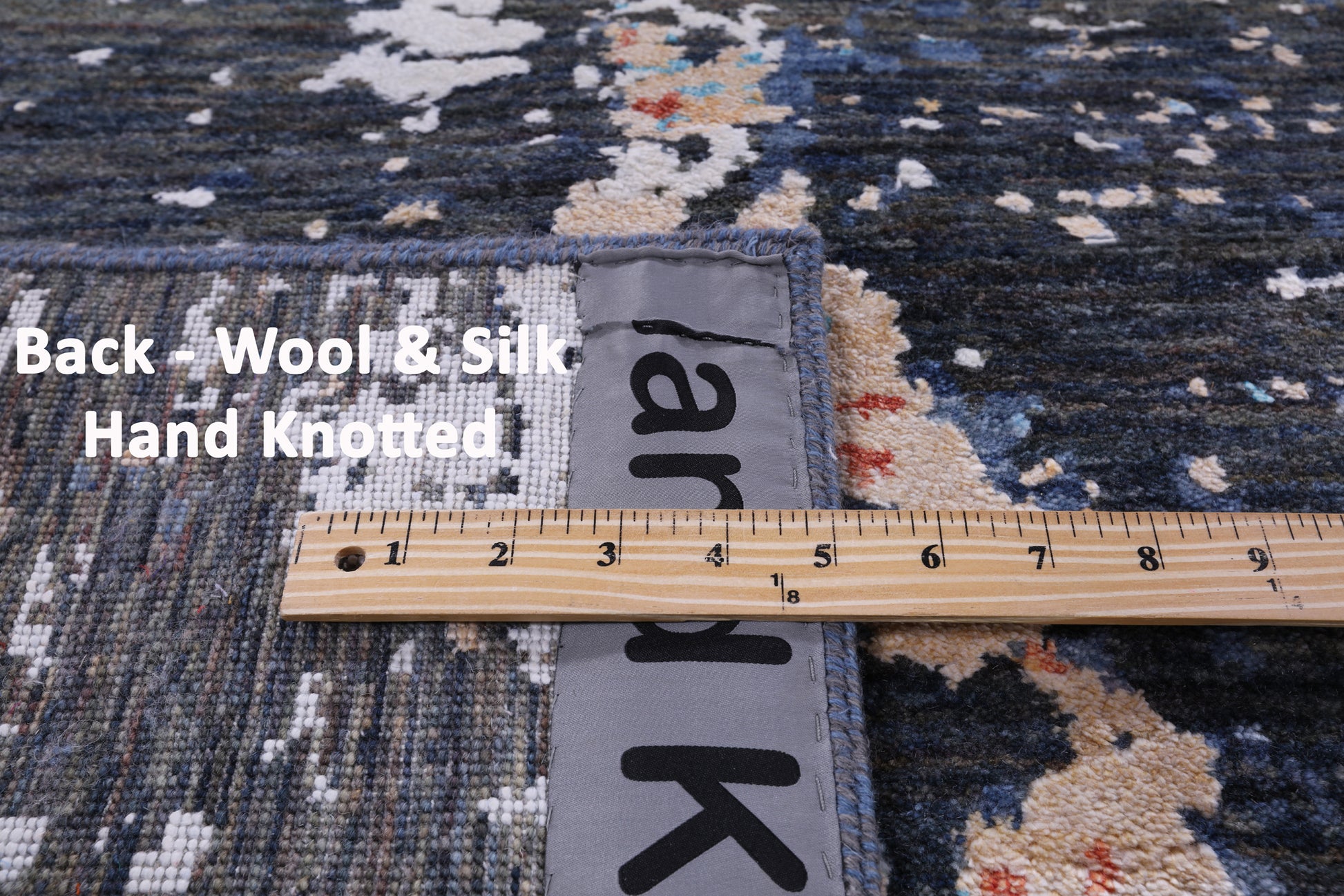 Modern Hand Knotted Wool & Silk Rug - 8' 1" X 9' 8" - Golden Nile