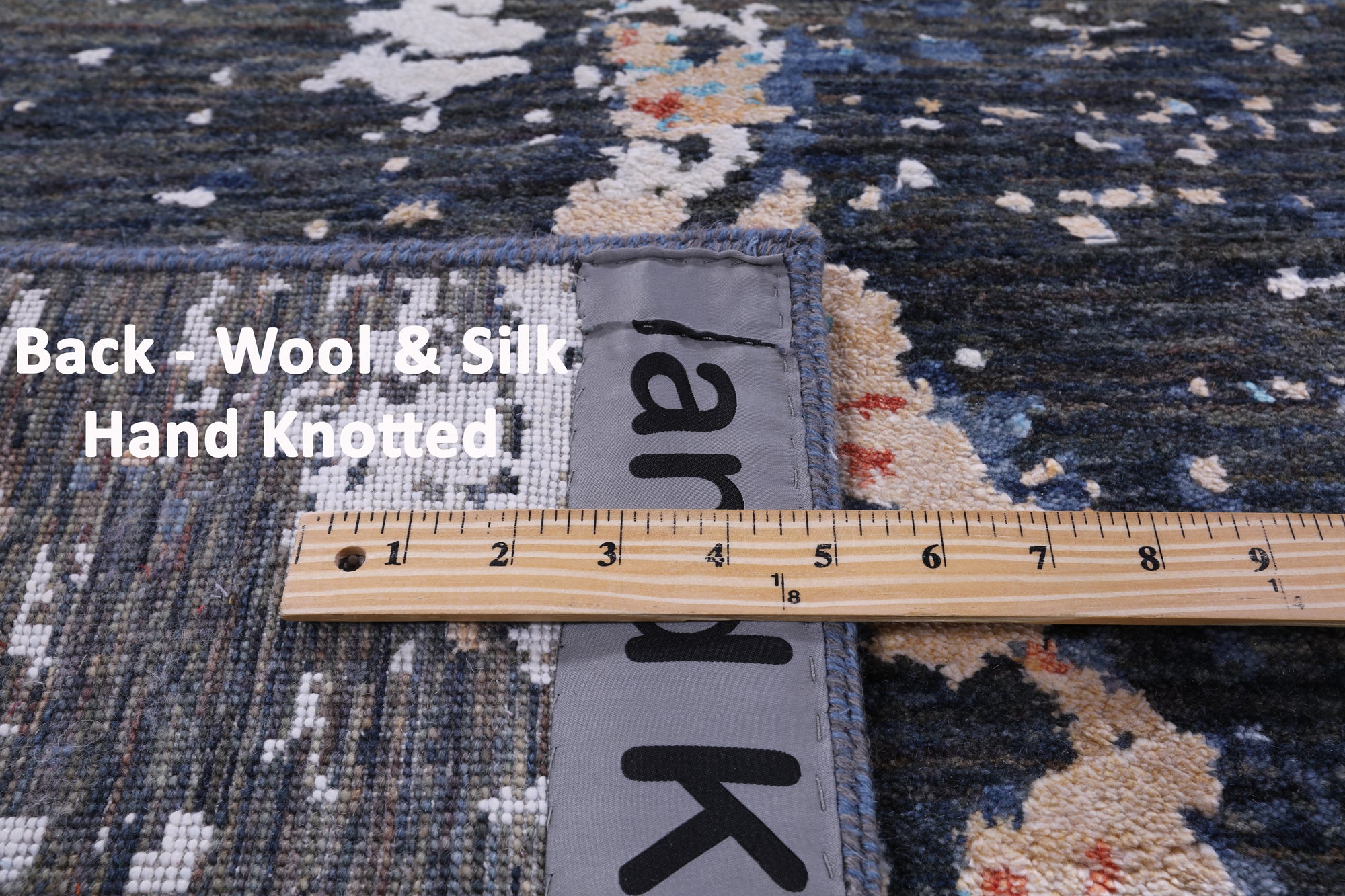 Modern Hand Knotted Wool & Silk Rug - 8' 1" X 9' 8" - Golden Nile