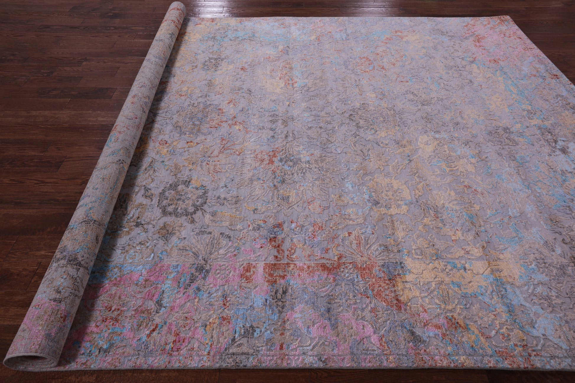 Persian Hand Knotted Wool & Silk Rug - 9' 0" X 12' 1" - Golden Nile