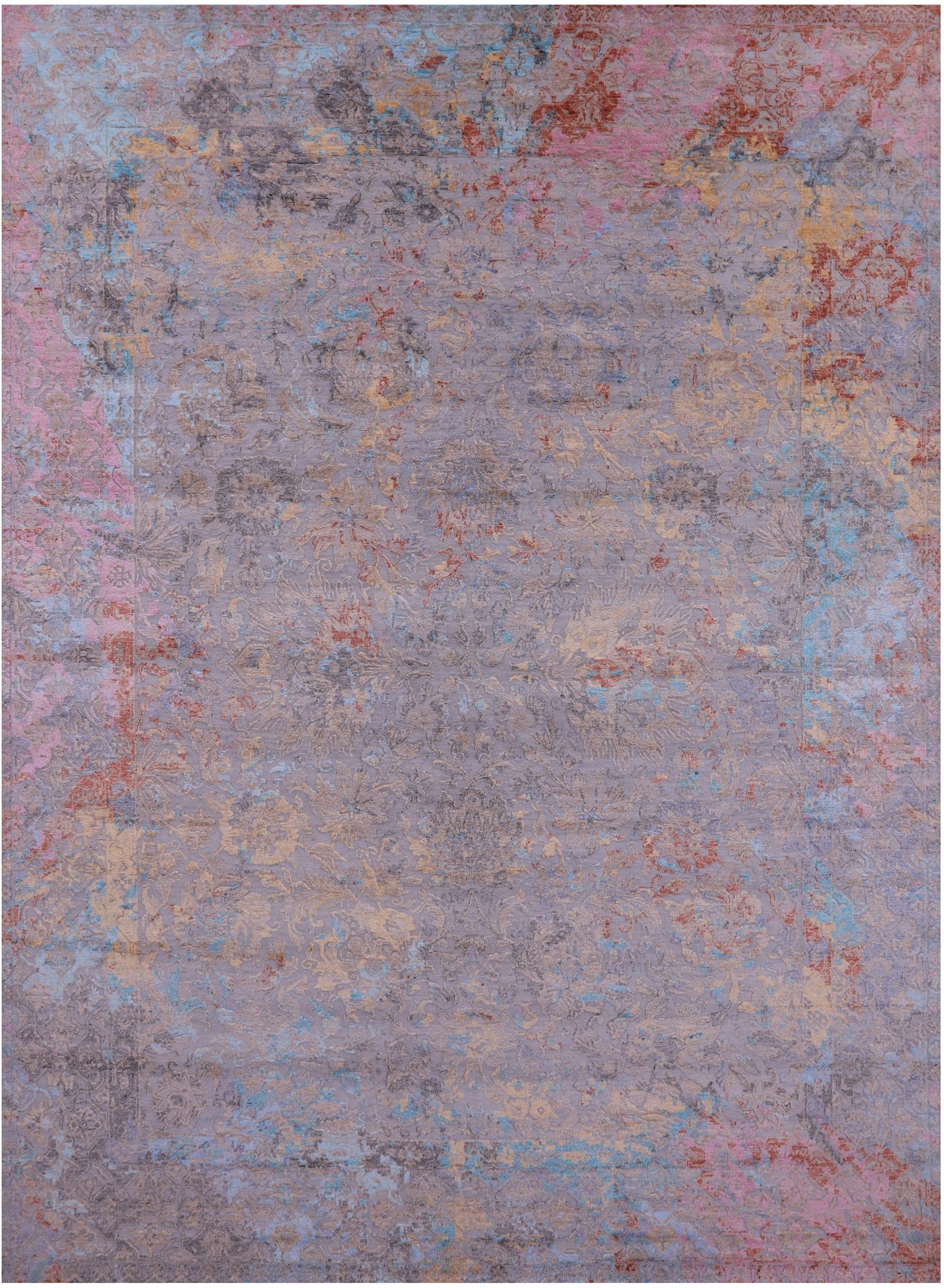 Persian Hand Knotted Wool & Silk Rug - 9' 0" X 12' 1" - Golden Nile