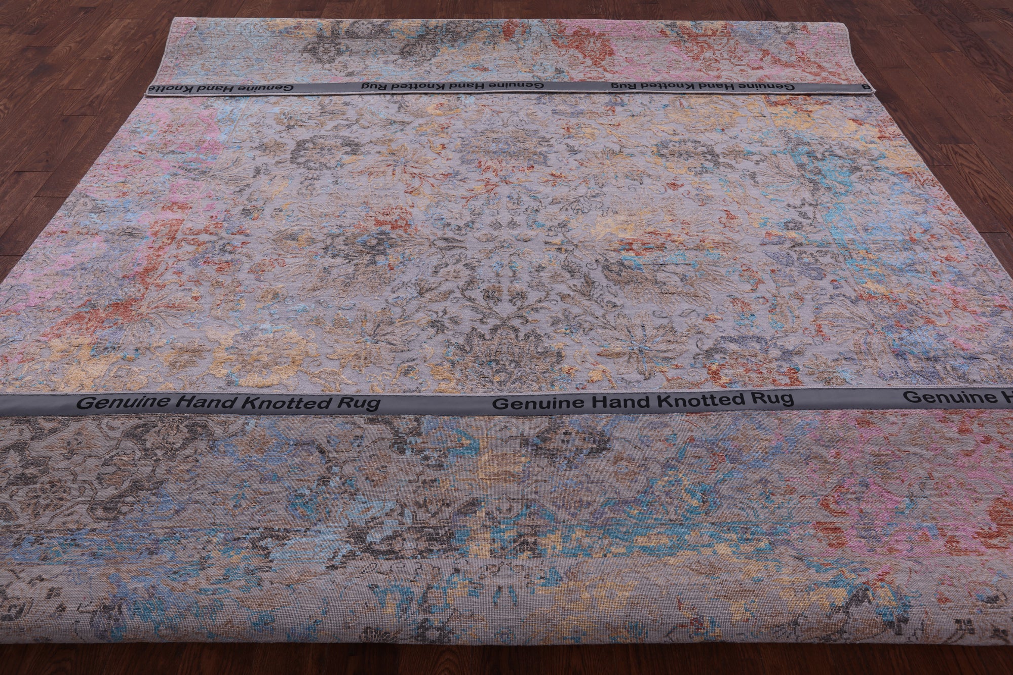 Persian Hand Knotted Wool & Silk Rug - 9' 0" X 12' 1" - Golden Nile
