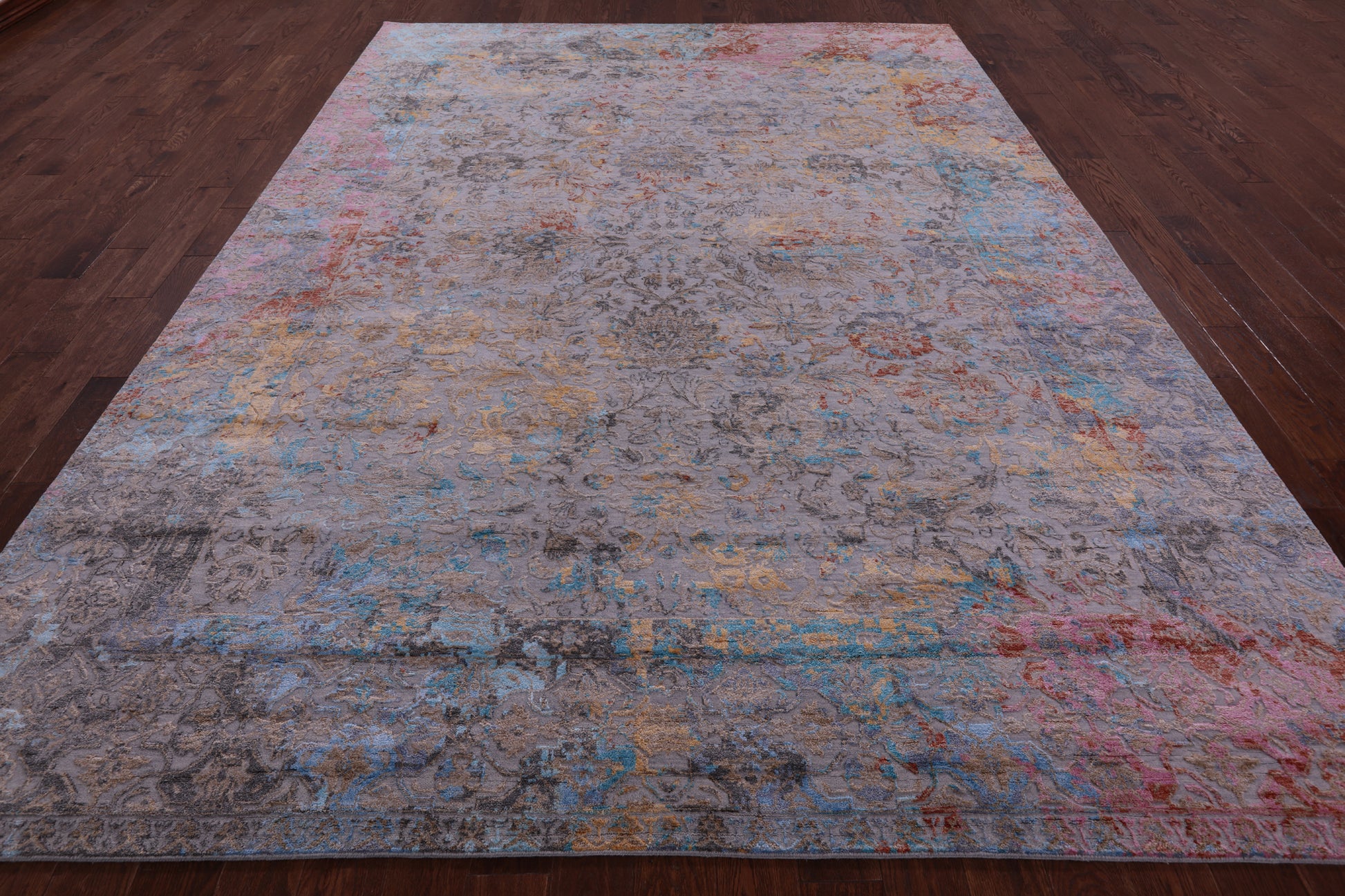 Persian Hand Knotted Wool & Silk Rug - 9' 0" X 12' 1" - Golden Nile