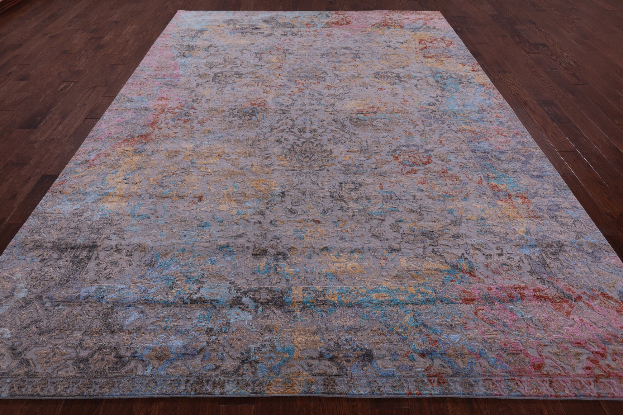 Persian Hand Knotted Wool & Silk Rug - 9' 0" X 12' 1" - Golden Nile
