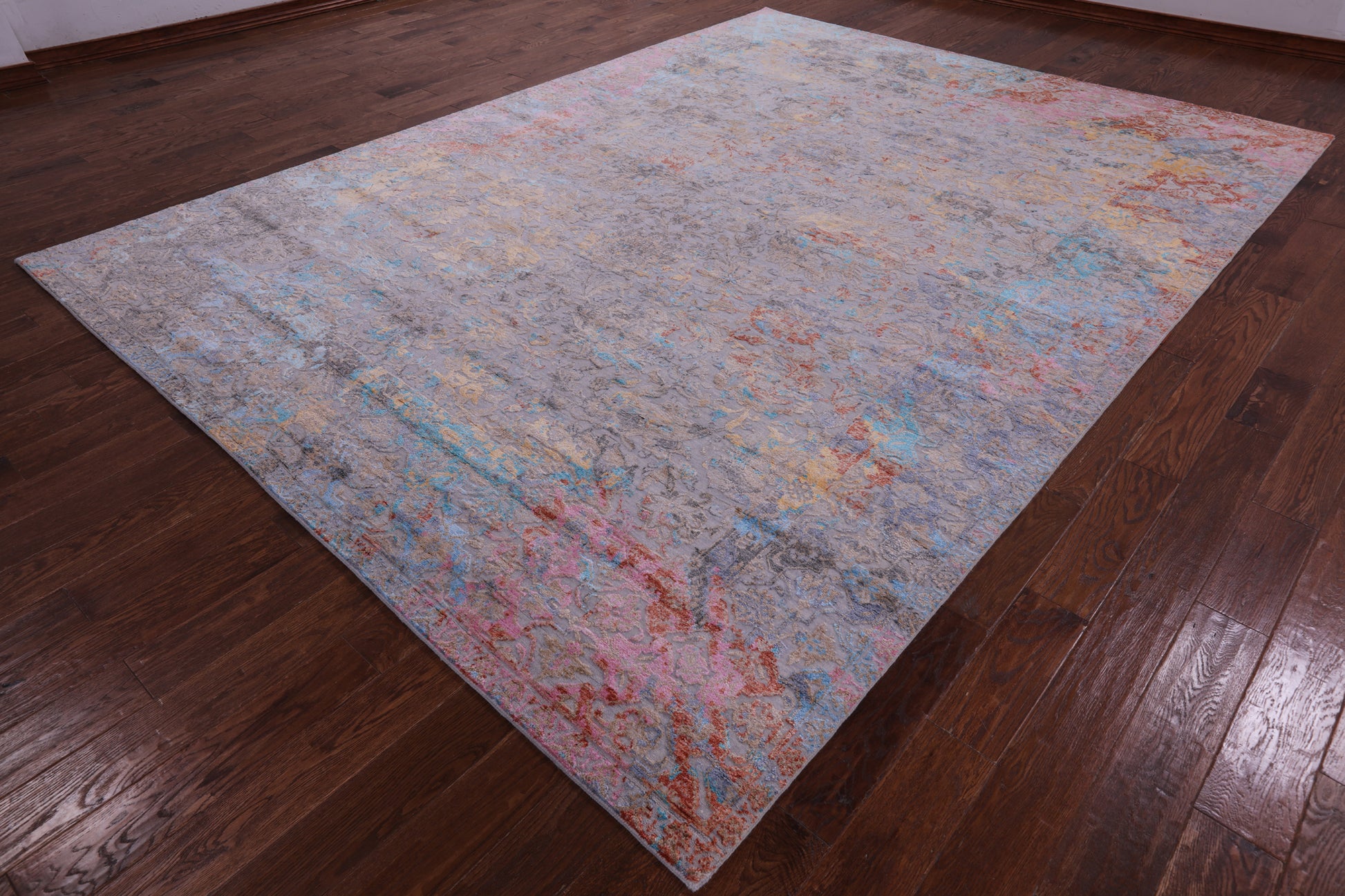 Persian Hand Knotted Wool & Silk Rug - 9' 0" X 12' 1" - Golden Nile
