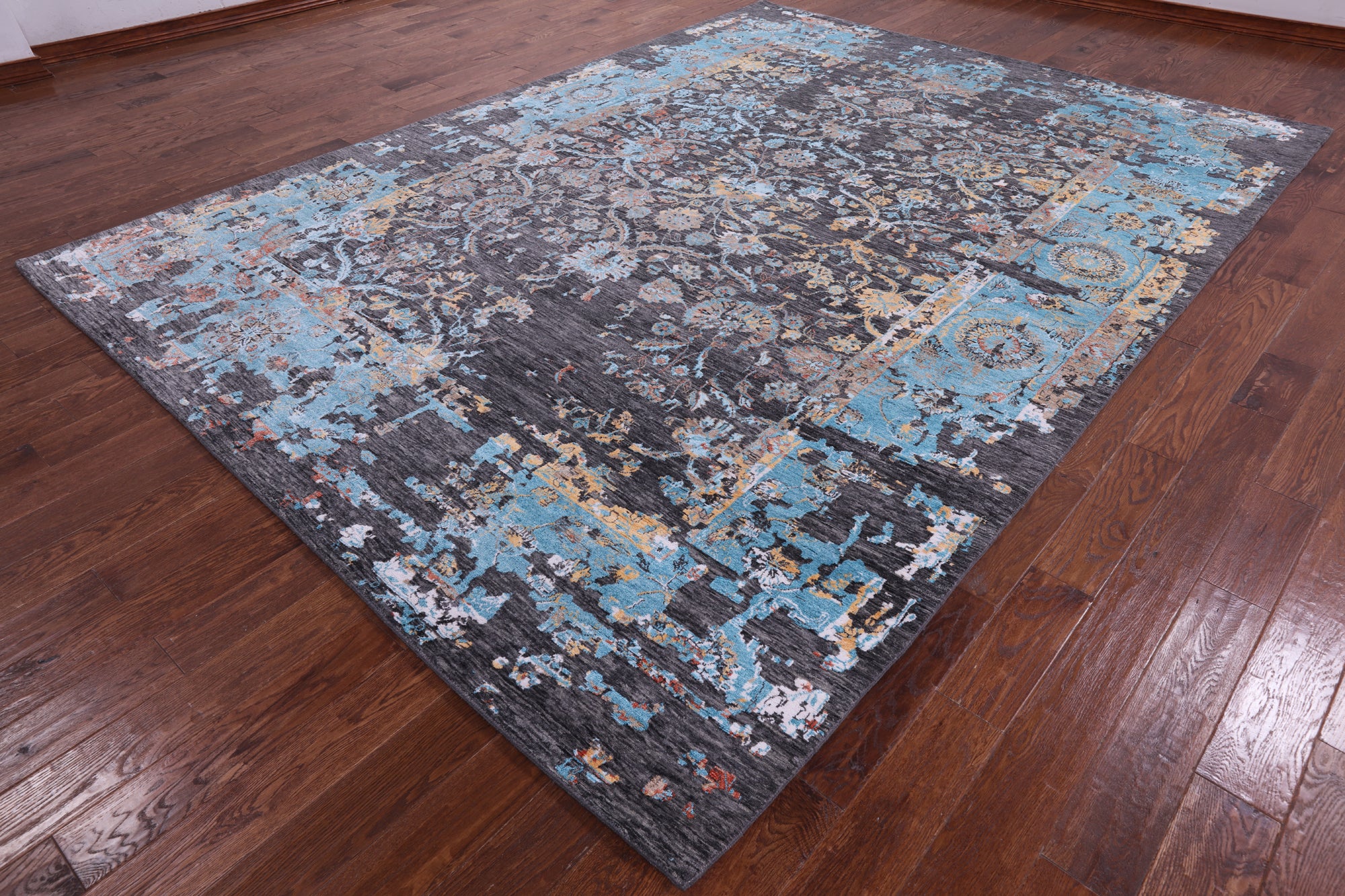 Persian Hand Knotted Wool & Silk Rug - 8' 11" X 12' 1" - Golden Nile