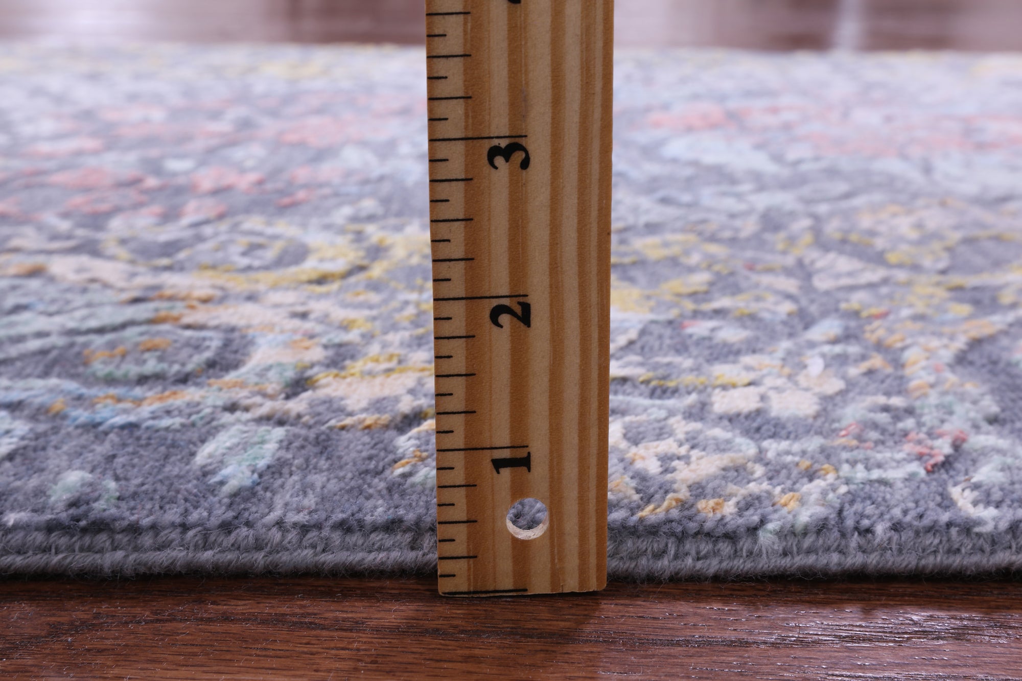 Modern Hand Knotted Wool & Silk Runner Rug - 2' 7" X 14' 0" - Golden Nile