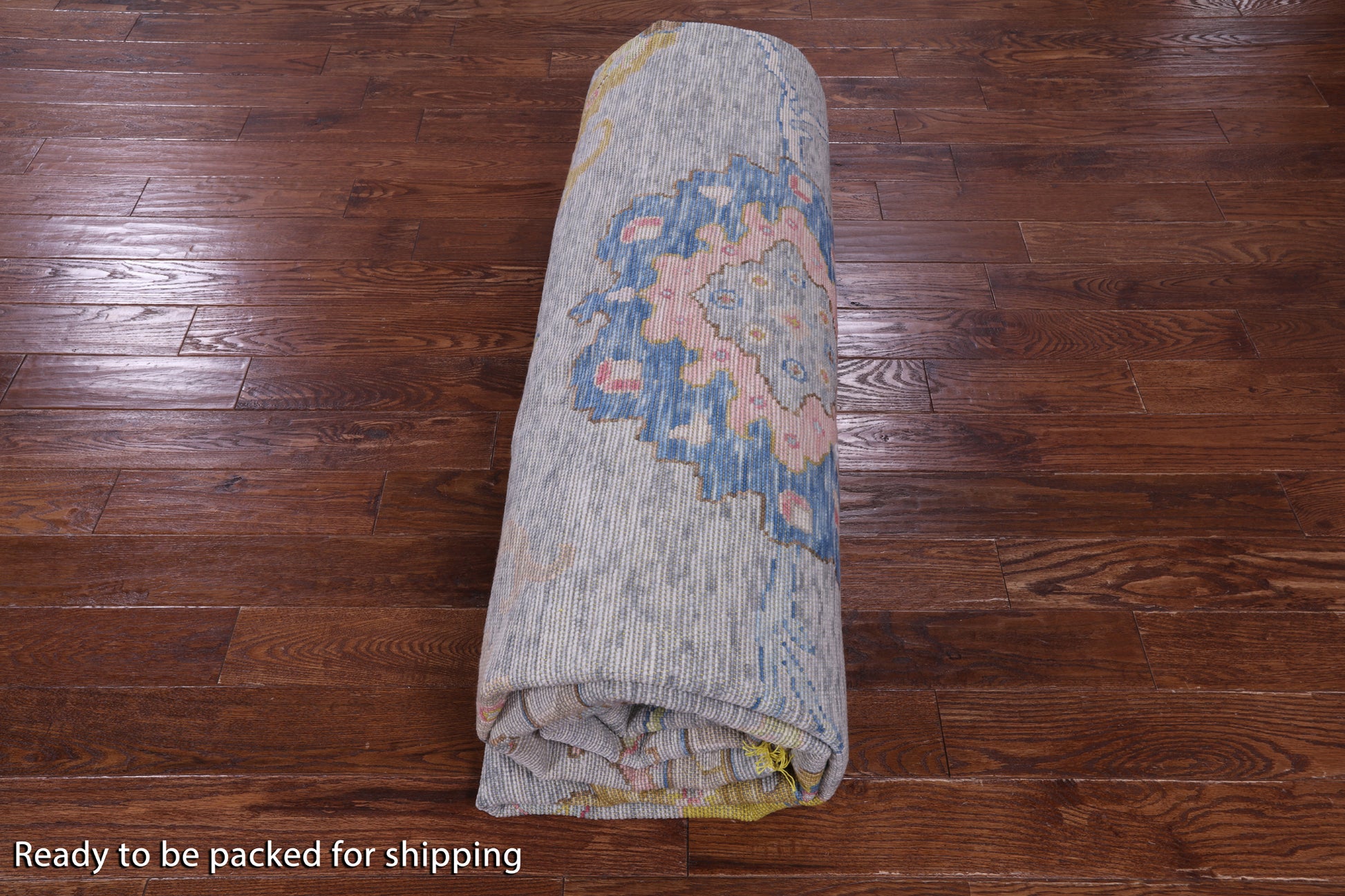 Grey Turkish Oushak Hand Knotted Wool Rug - 12' 3" X 14' 7" - Golden Nile