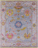 Grey Turkish Oushak Hand Knotted Wool Rug - 12' 3" X 14' 7" - Golden Nile