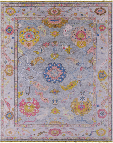 Grey Turkish Oushak Hand Knotted Wool Rug - 12' 3" X 14' 7" - Golden Nile