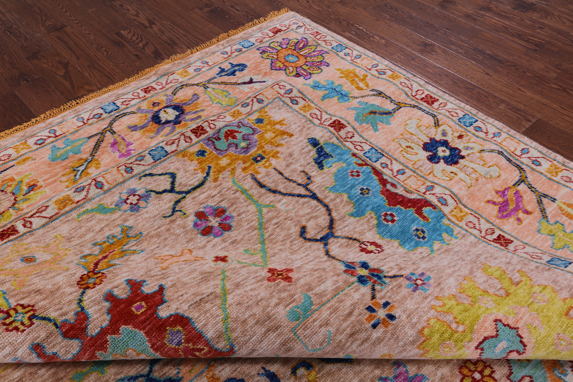 Turkish Oushak Handmade Wool Rug - 10' 3" X 13' 8" - Golden Nile