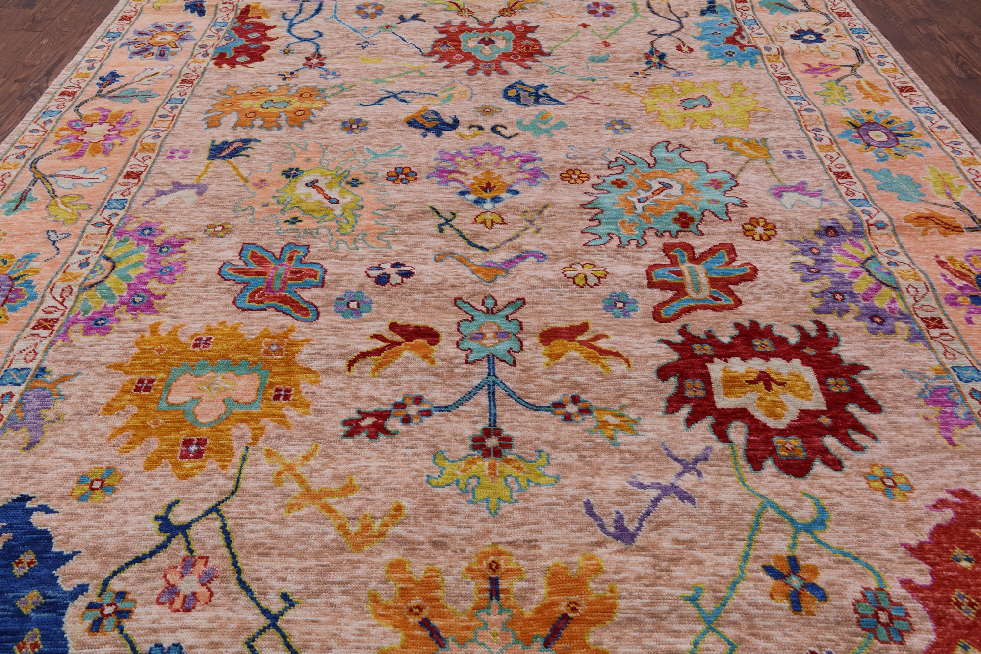 Turkish Oushak Handmade Wool Rug - 10' 3" X 13' 8" - Golden Nile