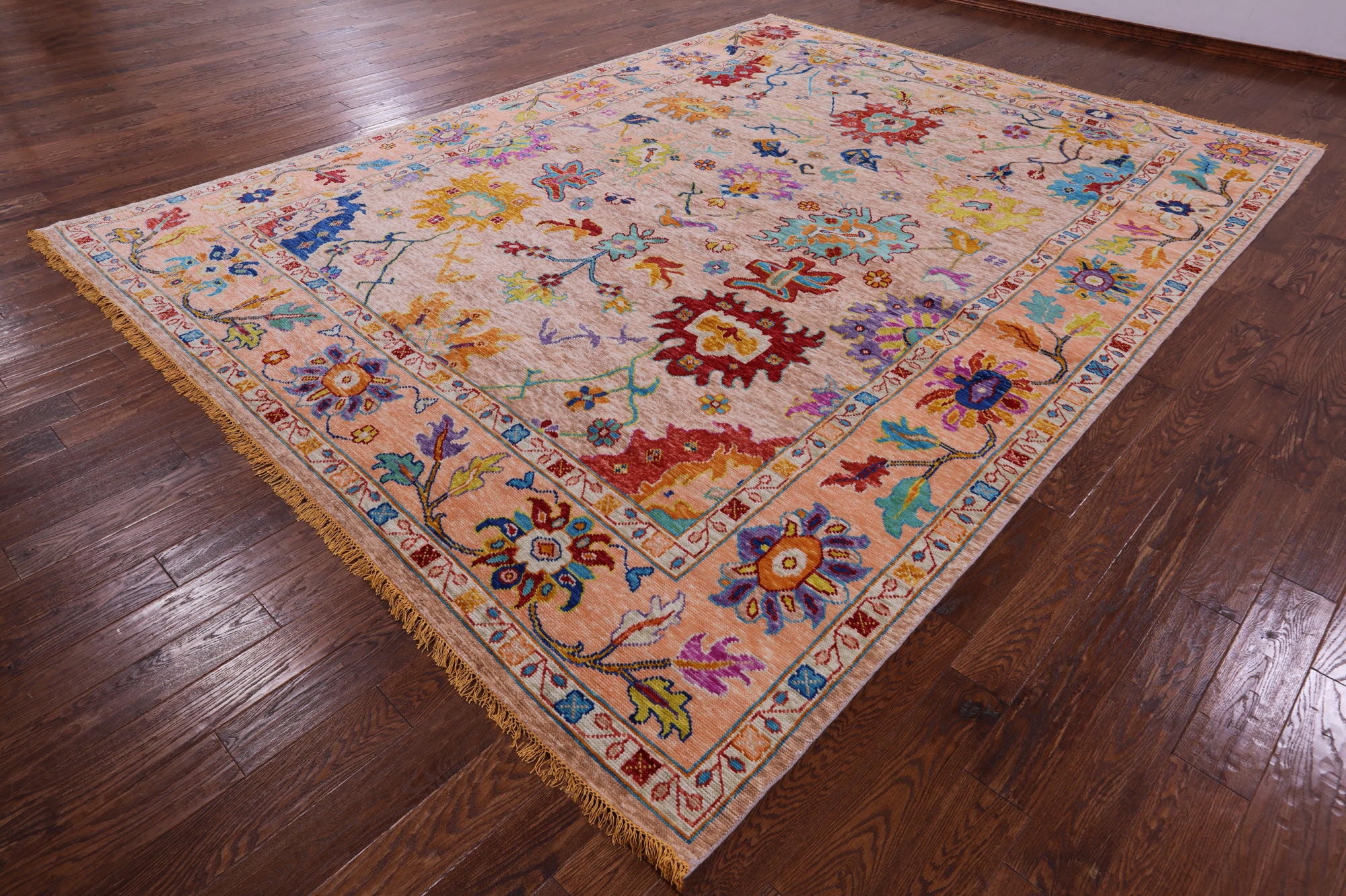 Turkish Oushak Handmade Wool Rug - 10' 3" X 13' 8" - Golden Nile