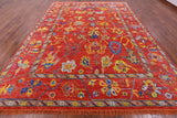 Orange Turkish Oushak Hand Knotted Wool Rug - 10' 3" X 13' 4" - Golden Nile