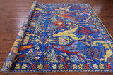 Blue Turkish Oushak Hand Knotted Wool Rug - 9' 3" X 11' 8" - Golden Nile