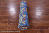 Blue Turkish Oushak Hand Knotted Wool Rug - 9' 3" X 11' 8" - Golden Nile