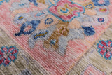 Blue Turkish Oushak Hand Knotted Wool Rug - 9' 2" X 11' 7" - Golden Nile