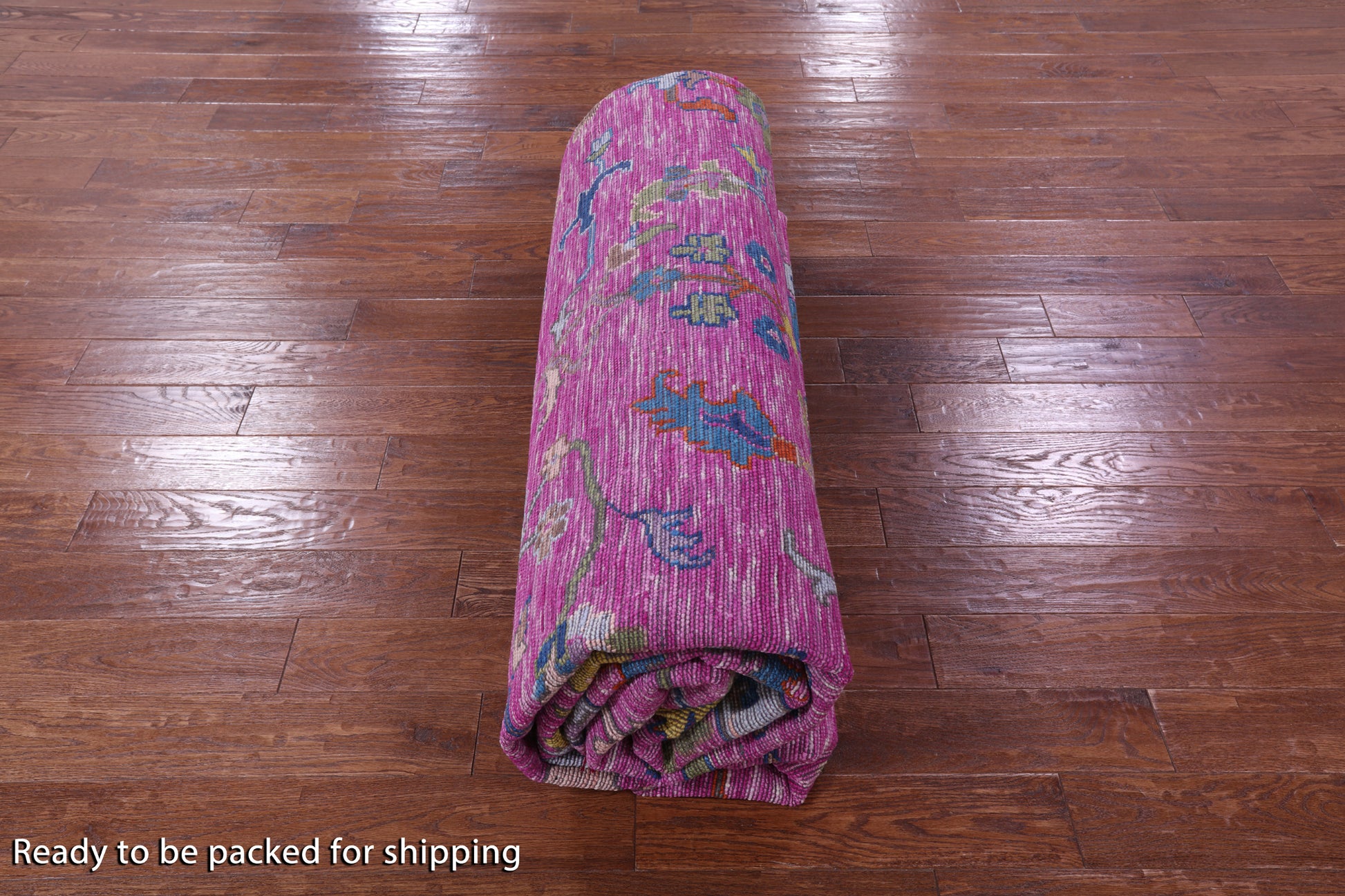 Pink Square Turkish Oushak Hand Knotted Wool Rug - 12' 1" X 12' 2" - Golden Nile