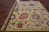 Gold Square Turkish Oushak Hand Knotted Wool Rug - 9' 11" X 10' 0" - Golden Nile