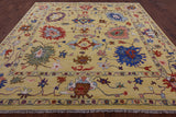 Gold Square Turkish Oushak Hand Knotted Wool Rug - 9' 11" X 10' 0" - Golden Nile