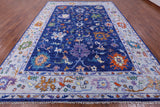 Blue Turkish Oushak Hand Knotted Wool Rug - 10' 4" X 14' 1" - Golden Nile