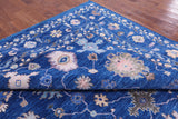 Blue Turkish Oushak Handmade Wool Rug - 10' 2" X 13' 9" - Golden Nile