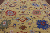 Gold Turkish Oushak Hand Knotted Wool Rug - 10' 3" X 14' 3" - Golden Nile