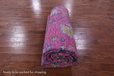 Pink Turkish Oushak Hand Knotted Wool Rug - 8' 11" X 19' 0" - Golden Nile