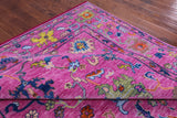 Pink Turkish Oushak Hand Knotted Wool Rug - 8' 11" X 19' 0" - Golden Nile