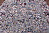 Grey Turkish Oushak Hand Knotted Wool Rug - 9' 2" X 12' 1" - Golden Nile