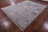 Grey Turkish Oushak Hand Knotted Wool Rug - 9' 2" X 12' 1" - Golden Nile