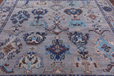 Grey Square Turkish Oushak Handmade Wool Rug - 9' 0" X 9' 3" - Golden Nile