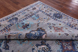 Grey Square Turkish Oushak Handmade Wool Rug - 9' 0" X 9' 3" - Golden Nile